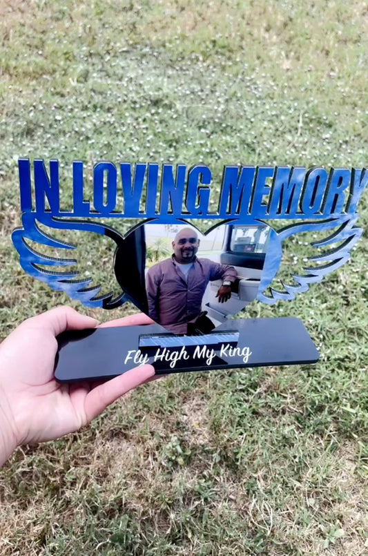 In Loving Memory Wings Photo Frame