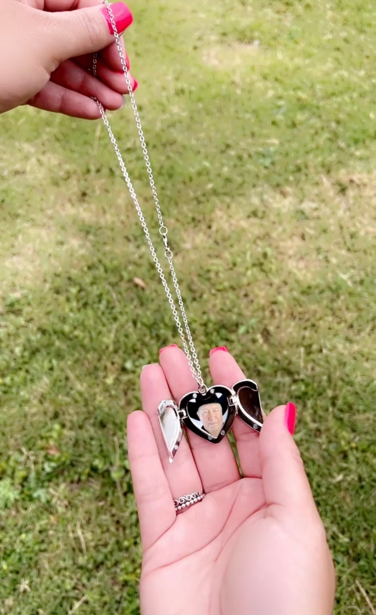 Memorial Heart Locket Necklace