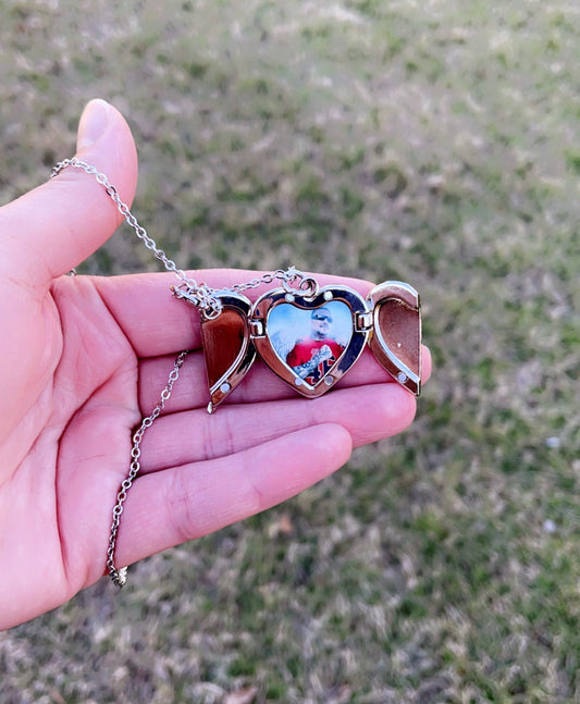 Memorial Heart Locket Necklace